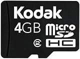 Kodak KSDMI4GBPSBEUA 4GB Micro SD Card with Adapter