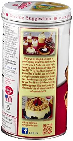 Creme de Pirouline Cream-filled Rolled Wafers, Chocolate Hazelnut, 10-ounce Tins (Pack of 2) (Dark Chocolate)