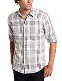 7 For All Mankind Mens Plaid Double Chest Pocket Shirt