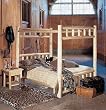 Rustic Natural Cedar 100058C Looks Canopy Bed, Unfinished