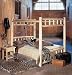 Rustic Cedar - Log Cabin Canopy Double Bed