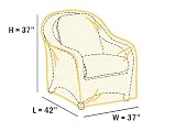 Large Wicker Chair Cover: 42 x 37 x 37 Khaki