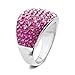 Amazon Essentials Sterling Silver Pink Dome Swarovski Elements Ring, (previously Amazon Collection)