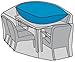 Duck Covers Elite Rectangle / Oval Patio Table & Chair Set Cover with Inflatable Airbag to Prevent Pooling, 127-Inch