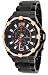 Le Chateau #5707 Men's Black IP Sports Dinamica Collection Chronograph Watch