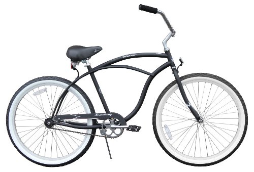 Men's Urban Man Classic Beach Cruiser Bike Color: Matte Black On Sale