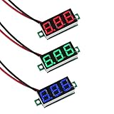 ホット dc 3-30 ボルト 0.36 "2 ワイヤー led デジタル パネル電圧計電圧電圧計カーモーター ブルーカラー新しい