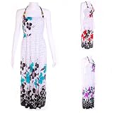 Maxi Dress / Summer Dress / Long Dress / Halterneck Dress / Floral Dress