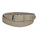 CTM Men's Elastic Braided Stretch Belt with Silver Buckle and Matching Tabs