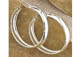 Jewelry : Signature Wide Flex Hoop STERLING SILVER