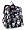 Black/Queens Purple Splatter Skull