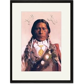 Black Framed/Matted Print 17x23, Chief James Garfield Velarde