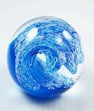 Murano Glass Perfect Surfing Ocean Wave XL Paperweight
