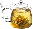 GROSCHE Munich Glass stove top water and tea Kettle with included tea infuser, Stovetop safe, 1250 ml (42 fl oz) capcity