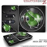 DJ Hero Skin Barbwire Heart Green fit XBOX 360 and PS3 (DJ HERO NOT INCLUDED)
