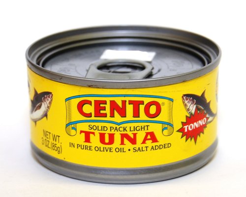 Cento - Italian Solid Light Tuna in Pure Olive Oil, (12) - 3 oz Cans