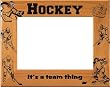 Laser Engraved Wood Hockey Female Picture / Photo Frame