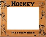 Laser Engraved Wood Hockey Female Picture / Photo Frame