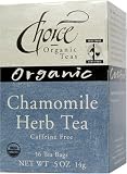 Choice Organic Chamomile Herb Tea, 16-Count Box (Pack of 6)