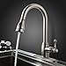 VCCUCINE Best Antique Commercial Stainless Steel Brushed Nickel Single Handle Pull Down Kitchen Sink Faucet, Pull Out Sprayer Kitchen Faucet