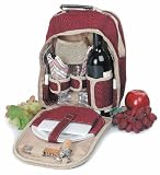 Picnic & Beyond The Nomad Picnic Backpack With Din-Red/Black Plaid