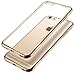 iPhone 6S Case, GOOLEEN 4.7 inch iphone 6/6s Case Ultra Slim Lightweight TPU Soft Transparent Crystal Clear back panel and Electroplate Plating TPU bumper Case Cover for Apple iphone 6 / 6s - Gold