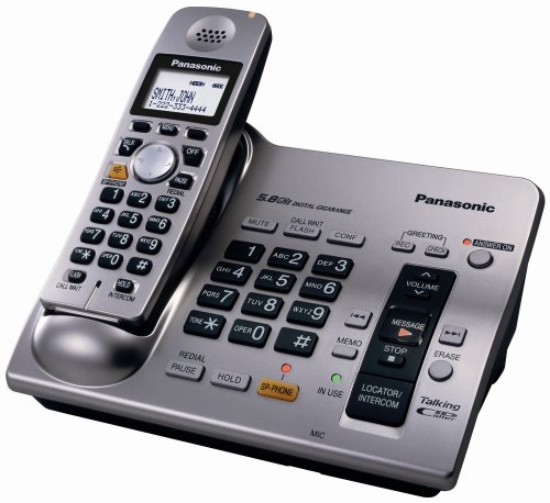 Panasonic KX-TG6071M 5.8 GHz Expandable Digital Cordless Answering System (Platinum)