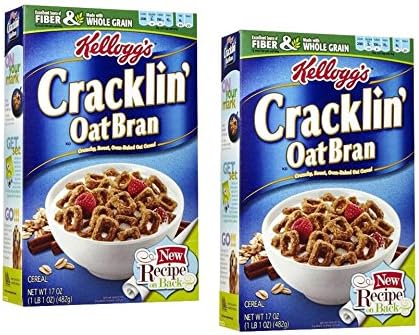 Kelloggs, Cracklin Oat Bran, 17oz Box (Pack of 2)