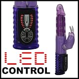 64 Combos LED Wave Passion Jack Rabbit Vibrator Purple
