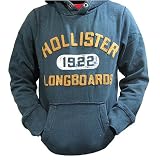 Hollister Navy Blue 1922 Longboards Hooded Sweatshirt Hoody