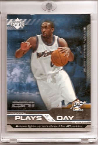Cheap 2005 /06 Upper Deck ESPN Gilbert Arenas "Plays of the Day" Basketball Card - Mint Condition- Shipped In Protective Screwdown Case !