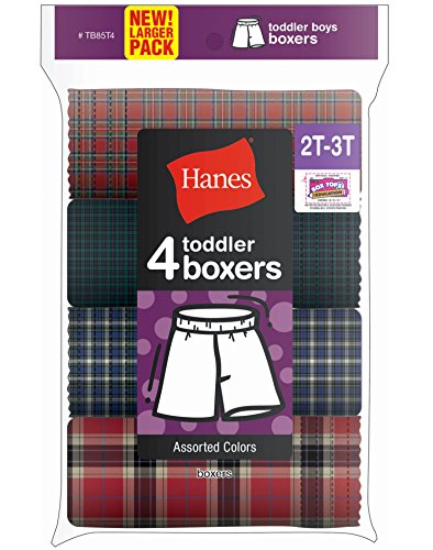 Hanes Boy`s Toddler Tartan Boxer