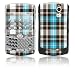 Turquoise Plaid Design Protective Skin Decal Sticker for Blackberry Curve 8300/ 8310/ 8320 Cell Phones