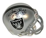 Tom Flores Oakland Raides Autographed Mini Helmet with SB XV & SB XVIII Inscription