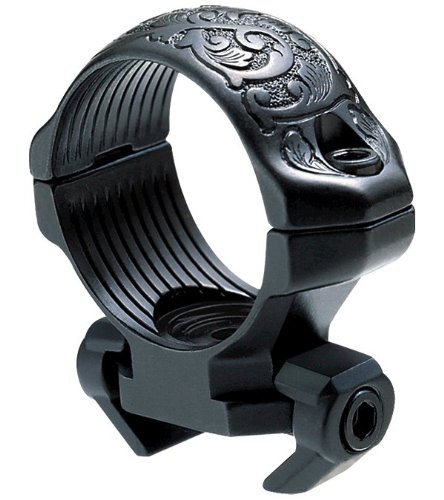 Millett Engraved Steel Angle-Loc Windage Adjustable Ring, 1-Inch - Medium