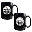 Edmonton Oilers NHL 2pc Black Ceramic Mug Set - Primary Logo by Great American Products