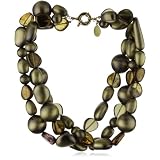 Amanda Pearl Brushed Brass Triple Strand Twist