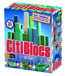 Citiblocs Cool Colors Precision Cut Building Blocks (50 Piece Cool)