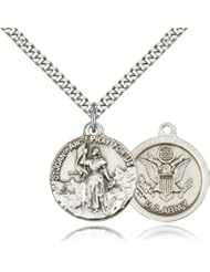 St. Joan of Arc Army Medal, Sterling Silver