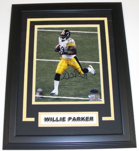 Willie Parker Autographed Pittsburgh Steelers 8x10 Photo - Custom Framed