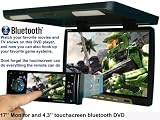17'' Roof Mounted Screen (Black) with 4.3 Touch screen Bluetooth, with TV reception