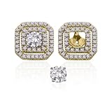 14K Yellow Gold 1/2 ct. Diamond Earring Jackets