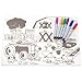 Modern-twist Kidz Silicone Placemat and Markers Set, Farm Buddies