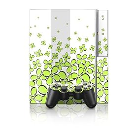 Green Daisy Field Design PS3 Playstation 3 Body Protector Skin Decal Sticker