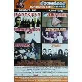 Download Festival Iron Maiden Marily Manson Huge Original Music Poster - 40x60 custom fit with RichAndFramous Black 40 inch Poster Hangers