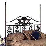 IMAGE OF Harvest Headboard Only Metal Finish: Satin Black, Size: King