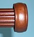 End Cap Finial in Coffee for a 1-3/8" dowel rod - 2/pack [CAPITOL CITY LUMBER]