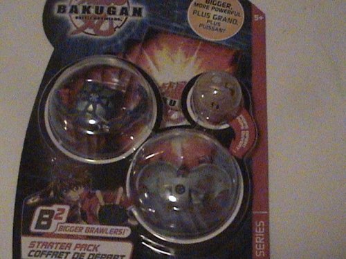Childrens Toyshop  Toys : Bakugan Bakupearl B2 Starter Pack Gray Ravenoid Blue Wormquake Tan Mystery Ball 3 Ability Cards and 3 Metal Gate Cards