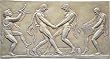 Fauns Pressing Grapes Wall Relief