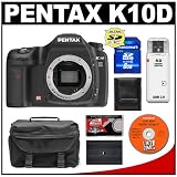 Pentax - Pentax K10D Digital SLR Camera Body + 8GB Card + Battery + Case + Cameta Bonus Accessory Kit (Camera Refurbished by Pentax U.S.A.)